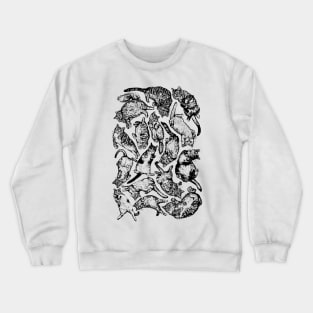 'Bellys Up' Fat Cat Jigsaw Crewneck Sweatshirt